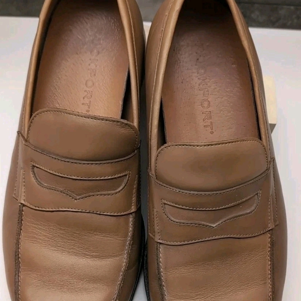 Rockport Men's Penny Loafer Leather Shoes  Tan Size 10